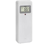TFA Dostmann Trasmettitore esterno temperatura 30.3248.02 per orologio da parete XL radiocontrollato 60.4521.01 con display, trasmissione della temperatura senza fili, bianco
