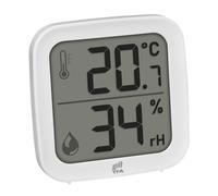 TFA Dostmann TFA-ID Sensore interno per temperatura e umidità ID-A0 Indoor, 30.3908, per stazioni TFA.me, per il controllo della temperatura e dell'umidità, interno, portata 100 m, 868 MHz, bianco