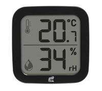 TFA Dostmann TFA-ID Sensore interno per temperatura e umidità ID-A0 Indoor, 30.3908, per stazioni TFA.me, per il controllo della temperatura e dell'umidità, interno, portata 100 m, 868 MHz, nero