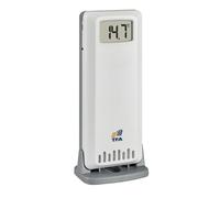 TFA Dostmann TFA-ID trasmettitore aggiuntivo ID-A0, 30.3900.02, per temperatura e umidità, per stazioni TFA.me, per controllo climatico, da esterno o interno, portata 100 m, 868 MHz, bianco