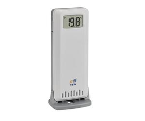 TFA Dostmann TFA-ID trasmettitore aggiuntivo ID-A5, 30.3901.02, per temperatura, per stazioni TFA.me, per controllo della temperatura, per esterni o interni, portata 100 m, 868 MHz, bianco