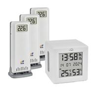 TFA Dostmann TFA.me Starter Set Gateway mit 3 Temperatur-Luftfeuchte-Sender, 35.8113, zur Überwachung von TFA-ID Sendern, inkl online TFA.me Portal für PC/Smartphone/Tablet, zur Klimaüberwachung, weiß