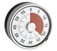 TFA Dostmann Timer analogico PUCK, 38.1028.10, timer per uova, timer da cucina, meccanico, a rotazione, magnetico, antracite