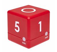 TFA Dostmann - Timer digitale a cubo, con funzione di gestione del tempo, 38.2039.05, 6 x 6 x 6 cm, rosso