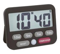 TFA Dostmann Timer digitale e cronometro, 38.2038.01, tempo fino a 99 min 50 sec, allarme extra forte, registrazione rapida e semplice, nero