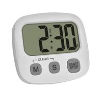 TFA Dostmann Timer digitale per sport/cucina/apprendimento, 38.2057.02, cronometro e tempo, magnetico, grande display, bianco