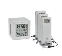 TFA Dostmann WIFI Gateway TFA.me ID-01 e 3 Trasmettitori Temperatura, 35.8104, per Trasmettitori TFA ID, incl. Portale Online TFA.me, Indicazione Temperatura e Umidità Interna, Controllo Clima, Bianco