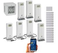 TFA.me 35.8104.02.99 - Kit professionale per farmacie, magazzini, medicine, laboratorio, gastro con portale TFA.me online per PC, smartphone, tablet (bianco con batterie)