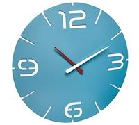 TFA Orologio da parete Dostmann Contour design, 60.3047.14, analogico, orologio da cucina, orologio da soggiorno, brevetto di design, idea regalo, blu mare bianco