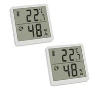 TFA Dostmann Set di 2 termometri e umidità dell'aria, termometro, 30.5059.02.02, per controllo del clima della stanza, misuratore di umidità, bianco