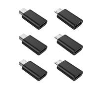 TFAK Confezione da 6 adattatori da USB C a Micro USB da 480 Mbps e | Ricarica rapida, trasferimento dati, metallo, per Samsung Galaxy S7 Edge, S7, LG, GoPro Hero HD, fotocamere digitali