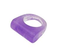 TFAOYS 2 eleganti anelli dal design poligonale in resina vibrante, unisex, comodi da indossare, per occasioni formali e informali, anelli poligonali, One Size, come descritto, come descritto