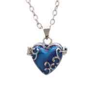 TFAOYS Collana con ciondolo a forma di cuore in ottone retrò con scomparto segreto per accessori, catena regolabile per il collo, gioiello dichiarazione ciondolo a forma di cuore, Medio, come