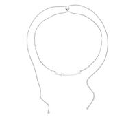 TFAOYS Collana con ciondolo a forma di stella impilabile con catena scorrevole design a stella gioiello regolabile in acciaio Ti