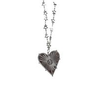 TFAOYS Elegante collana da donna con un delicato ciondolo a forma di stella e cuore su una robusta catena elegante gioiello spirituale