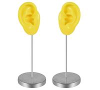 TFAOYS Stampo per orecchie in silicone per display di gioielli Modello orecchio umano artificiale Orecchie realistiche Simulazione Piercing Strumento di formazione Audiologia Strumento didattico