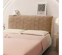 TFBH Coperchio della Testata Letto Fodera per testiera per Letto per Letti Singolo Matrimoniali Queen, Velluto Trapuntato Imbottita Copritestiera Letto Antipolvere Protettiva Coperture,Brown-140cm