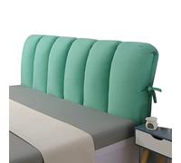 TFBH Copritestata Letto Matrimoniale Singolo, Cuscino Imbottito Fodera per testiera Peluche Corto Copertura per Testiera Letto in Legno/Ferro Addensare Coperchio Della testata Letto,Green-120x50cm