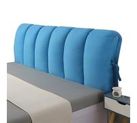TFBH Copritestata Letto Matrimoniale Singolo, Cuscino Imbottito Fodera per testiera Peluche Corto Copertura per Testiera Letto in Legno/Ferro Addensare Coperchio della Testata Letto,Blue1-180x60cm