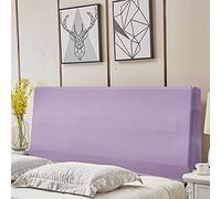 TFBH Copritestiera Letto in Colore Puro Fodera per Testiera del Letto Copertura Protettiva per Testata del Letto Elasticizzata Matrimoniale Fodera per Schienale in Pelle in Legno,Purple-Length:200CM