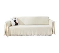 TFBH Fodere per Divani Divano Letto Coperta per 1 2 3 4 Posti Cuscino Fodera per Divano Copridivani Reversibile in Ciniglia Addensata Copertura Protettiva per Mobili Multiuso,Beige-180x230cm/70 x90