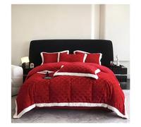TFBHL Copertura PUCCHE Set MATTURA FLANAGGIO FLEGGIO A 4 Pezzi Set da 4 Pezzi ispessiti a Doppia Faccia in Velluto Imbottito di Velluto Caldo Flanella Coperchio Invernale Coperchio del piumone.