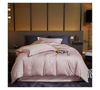 TFBHL Foglio da Letto Set 4pcs Doppia Regina King = Dimensione Copripiumino Set con Letti Piatti Luxury Morbido 1000tc di Cotone Egiziano Set di Biancheria da Letto a Colore Solido Cover Cover Cover
