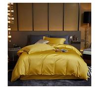 TFBHL Foglio da Letto Set 4pcs Doppia Regina King = Dimensione Copripiumino Set con Letti Piatti Luxury Morbido 1000tc di Cotone Egiziano Set di Biancheria da Letto a Colore Solido Cover Cover Cover