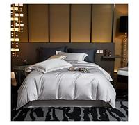TFBHL Foglio da Letto Set 4pcs Doppia Regina King = Dimensione Copripiumino Set con Letti Piatti Luxury Morbido 1000tc di Cotone Egiziano Set di Biancheria da Letto a Colore Solido Cover Cover Cover