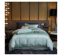 TFBHL Foglio da Letto Set 4pcs Doppia Regina King = Dimensione Copripiumino Set con Letti Piatti Luxury Morbido 1000tc di Cotone Egiziano Set di Biancheria da Letto a Colore Solido Cover Cover Cover