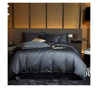 TFBHL Foglio da Letto Set 4pcs Doppia Regina King = Dimensione Copripiumino Set con Letti Piatti Luxury Morbido 1000tc di Cotone Egiziano Set di Biancheria da Letto a Colore Solido Cover Cover Cover