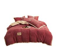 TFBHL Foglio da Letto Set Cashmere Velvet Copripiumino per la Camera da Letto Cover Trapunta Blu Cover del piumone Cover del piumone Doppio Rivestimento del Letto KIN King (Colore: C, Dimensione: 1