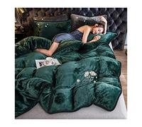 TFBHL Foglio da Letto Set di Copertina del piumone Foglio Letto in Velluto di Lusso Coprivalo Shaggy Set Ultra Morbido Piumino soffice Copertura del Piumino Matrimoniale Set da Letto (Colore: b,