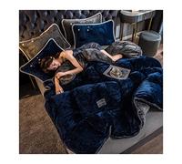 TFBHL Foglio da Letto Set di Copertina del piumone Foglio Letto in Velluto di Lusso Coprivalo Shaggy Set Ultra Morbido Piumino soffice Copertura del Piumino Matrimoniale Set da Letto (Colore: n,