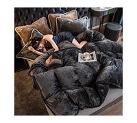 TFBHL Foglio da Letto Set di Copertina del piumone Foglio Letto per Letti di Lusso in Velluto Shaggy Copripiumino Set Ultra Morbido Piumino soffice Copertura del Set di Biancheria da Letto
