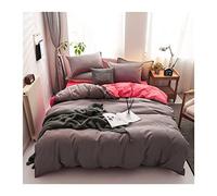 TFBHL Foglio Letto Set copripiumini copripiumini Queen Size in Microfibra a spazzolatura a spazzolatura Set di Copertina per copripiumini per Lana per Fodera per Letti per la Laterale (Colore: m,