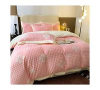 TFBHL Foglio Letto Set Semplice Vela Intagliato in Velluto in Velluto a 4 Pezzi Coperchio Set Inverno Ispessito Inverno a Doppia Faccia in Vello a Doppia Faccia in Flanella Coperta di lettiere