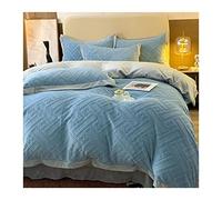 TFBHL Foglio Letto Set Semplice Vela Intagliato in Velluto in Velluto a 4 Pezzi Coperchio Set Inverno Ispessito Inverno a Doppia Faccia in Vello a Doppia Faccia in Flanella Coperta di lettiere