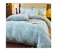 TFBHL Foglio Letto Set Semplice Vela Intagliato in Velluto in Velluto a 4 Pezzi Coperchio Set Inverno Ispessito Inverno a Doppia Faccia in Vello a Doppia Faccia in Flanella Coperta di lettiere