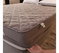 TFBHL Lambswool Quilted MATRECTOR a Monte, Protettore a Materasso a Monte Letto Matrimoniale, Copertura del Materasso Traspirante, ipoallergenico (Grigio, Standard 180x220cm)