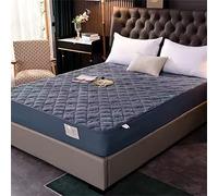 TFBHL Lambswool Quilted MATRECTOR a Monte, Protettore a Materasso a Monte Letto Matrimoniale, Copertura del Materasso Traspirante, ipoallergenico (Blu, Standard 150x190cm)