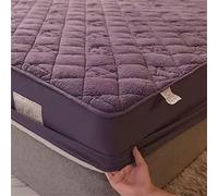 TFBHL Lambswool Quilted MATREST AIT Mater SETCOLATOR, MATERRESTO MATERRETTO A MATERRETTO Coperchio MATERINE BRUSSE, IPOALLERGENIC (Viola, Sottile 150x200 cm)