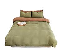 TFBHL Pun di Copertura del piumone Microfibra, Set di Biancheria da Letto Trapunta con Foglio di Letti e federe, Facile ipoallergenica revocabile revocabile (Teal, 220x240cm)