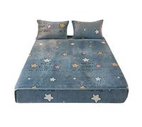 TFBHL Stampa Scheda da letto per letti accogliente super morbido Foglio decorazioni per la casa Protettore Protettore Copertura invernale Flanella calda elastica (colore: B, dimensione: foglio da 1 pc