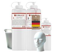 TFC silicone caucciù tipo 23 Silskin Deadner, 1:1, morbido Shore 10, traslucido, per maschere e applicazioni SFX, altamente flessibile ed elastico