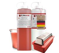 TFC - Silicone caucciù tipo 3 I dublies, durezza media, stagno, stagno e piombo, resistente al calore, 500 g (2 x 250 g)