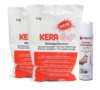 TFC Troll Factory Keraflott - Polvere per colata in rilievo, 10 kg, colore bianco, per progetti creativi, 2 x 5 kg
