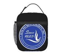 TFDGDGH Borsa da Pranzo Blu con Logo Zeta Phi Beta Personalizzata per Le Donne Dispositivo di Raffreddamento Termico Insulated Bento Box Beach Camping Borse da Viaggio Impermeabili