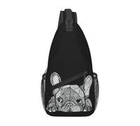 TFDGDGH Borsa pettorale a Tracolla per Bulldog Francese Personalizzato Zaino a Tracolla per Cani Frenchie Personalizzato per Zaino da Campeggio in Bicicletta da Uomo