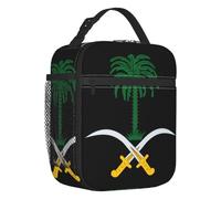 TFDGDGH Emblema Dell'Arabia Saudita Resuable Lunch Box per Le Donne A Tenuta stagna Termico Raffreddatore Cibo Isolato Pranzo Bag Lavoro d'ufficio